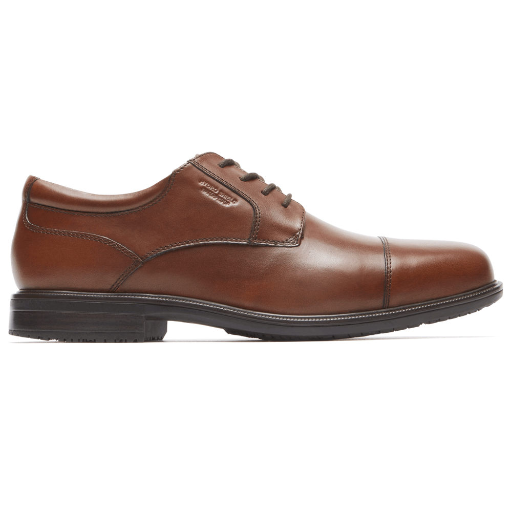 Zapatos De Vestir Rockport Hombre Mexico - Essential Details Ii Cap Toe Marrom - HDTNO7253